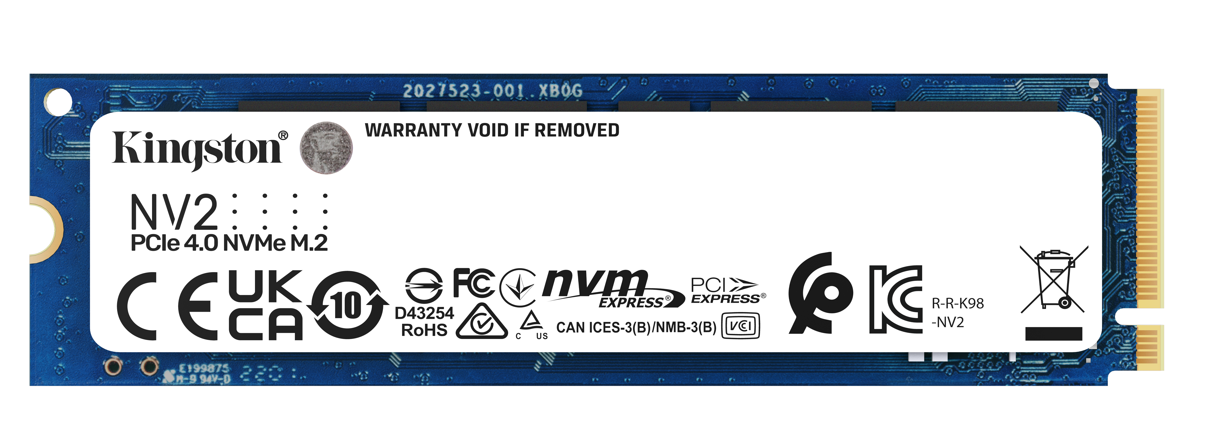 Voorbeeld van een interne SSD met Kingston NV2